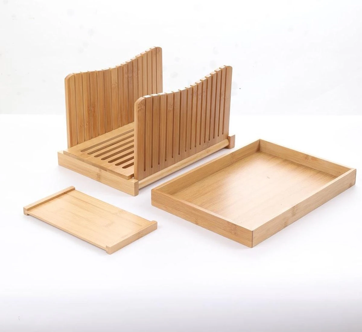 Merkloos Decopatent® Broodsnijder Bamboe - Hulpmiddel Voor Brood Snijden - Broodplank - Kruimelvanger 3 Merkloos Decopatent® Broodsnijder Bamboe - Hulpmiddel Voor Brood Snijden - Broodplank - Kruimelvanger - Afbeelding 3