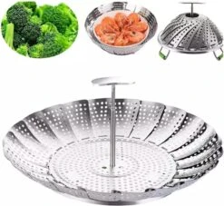 RVS Stoomrek- Stoommand Pan- Groentenstomer - Verstelbaar - Stoominzet - Stoombloem- Steamer Basket- Voor Groenten/vegetables 17 RVS Stoomrek- Stoommand Pan- Groentenstomer - Verstelbaar - Stoominzet - Stoombloem- Steamer Basket- Voor Groenten/vegetables -Merkloos Winkel 1200x1102 16