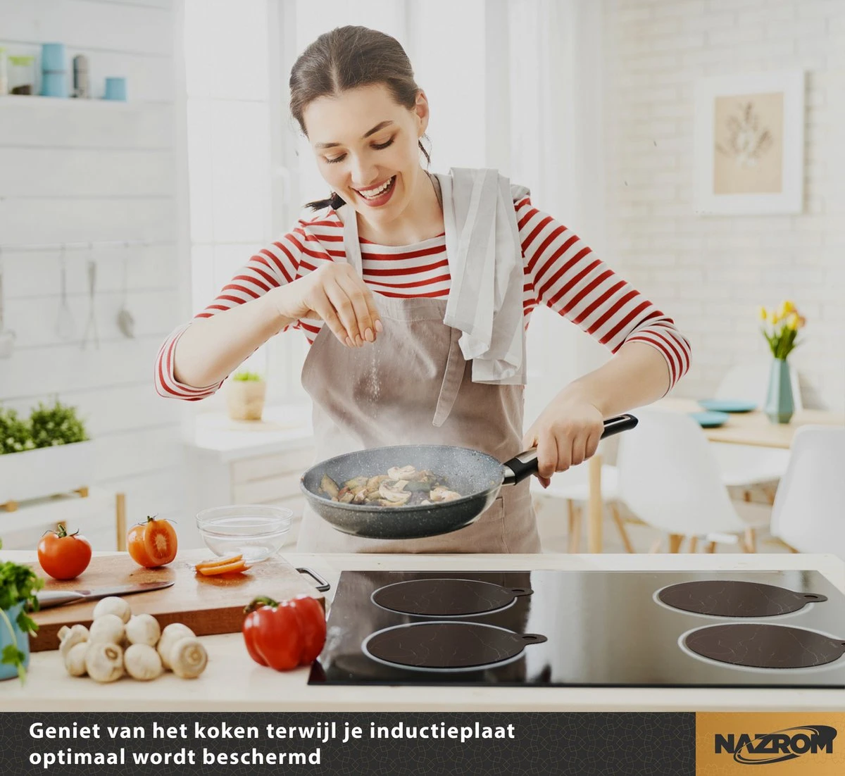 NAZROM® Inductie Beschermer – Stijlvolle Set Panbeschermers Voor Kookplaat – Inductie Mat Voor Elk Formaat Inductie Kookplaat En Kookzone - Bescherming Tot 260°C - Duurzame Afdekplaat - Marmer 5 NAZROM® Inductie Beschermer – Stijlvolle Set Panbeschermers Voor Kookplaat – Inductie Mat Voor Elk Formaat Inductie Kookplaat En Kookzone - Bescherming Tot 260°C - Duurzame Afdekplaat - Marmer - Afbeelding 5