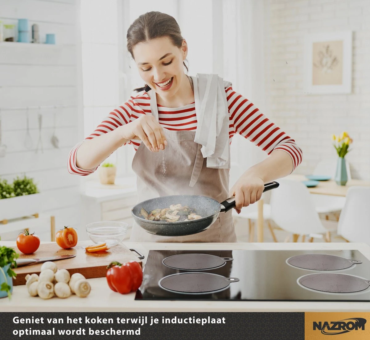 NAZROM® Inductie Beschermer – Stijlvolle Set Panbeschermers Voor Kookplaat – Inductie Mat Voor Elk Formaat Inductie Kookplaat En Kookzone - Bescherming Tot 260°C - Duurzame Afdekplaat - Elegant Grijs 4 NAZROM® Inductie Beschermer – Stijlvolle Set Panbeschermers Voor Kookplaat – Inductie Mat Voor Elk Formaat Inductie Kookplaat En Kookzone - Bescherming Tot 260°C - Duurzame Afdekplaat - Elegant Grijs - Afbeelding 4