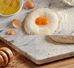 Marmeren Plaat Wit Snijplank 45x35cm Handgemaakt Italiaans Marmer – Tapasplank Marble Cuttingboard Kaasplank - Serveerplank En Borrelplank - LuxuryQuarry® -Merkloos Winkel 1200x1102 7