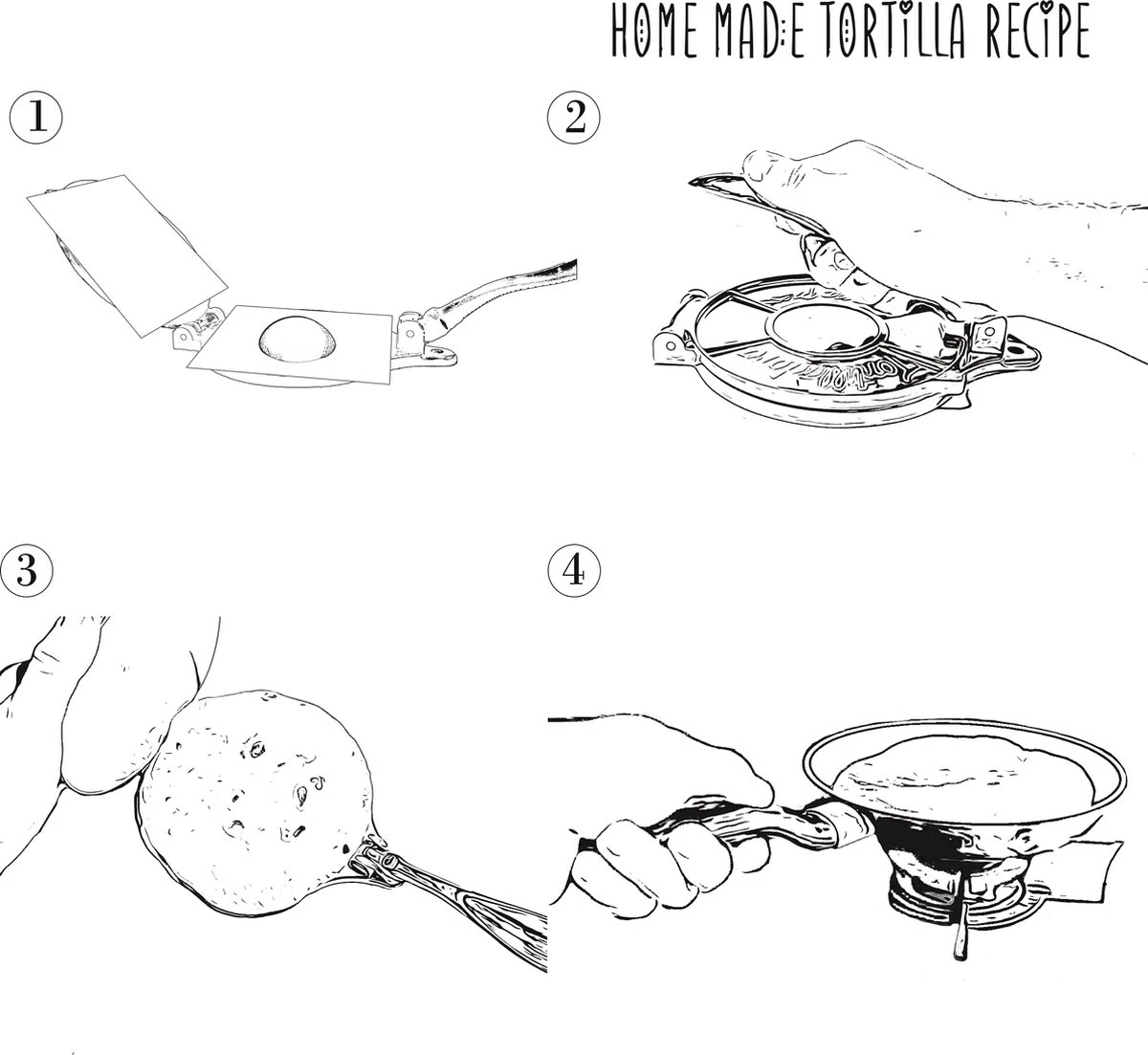 Chefs Cuisine Tortilla Pers - Dumpling Pers - Deegpers - Gegoten Aluminium - ⌀15 - Incl. Receptenboek 6 Chefs Cuisine Tortilla Pers - Dumpling Pers - Deegpers - Gegoten Aluminium - ⌀15 - Incl. Receptenboek - Afbeelding 6