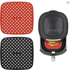 Merkloos Bakmat Airfryer - Herbruikbaar – Bakpapier Airfryer - Anti Aanbakmat - Vierkant - Airfryer Mat - Grilmat - Luchtfriteuse - Airfryer Accessoires - Perspicuas Mat