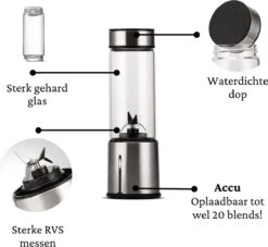 Blender To Go- Portable Blender- Blender Smoothie- Oplaadbare Blender- Blender RVS/Zilver- Mini Blender- Smoothie Maker- Fruit Maker- Draagbare Blender- USB Oplaadbaar 450 Ml -Merkloos Winkel 1200x1104 14