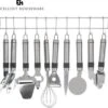 Excellent Houseware 9-delige Keukenset - Met Wandstang - Keukenrek - RVS