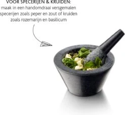 Boska Vijzel Herbs - Graniet - Met Stamper - Zwart - Ø 17,5 Cm -Merkloos Winkel 1200x1105 16