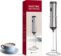 Michelle Barista Crafts Melkopschuimer Electrisch - Oplaadbare Melkschuimer - Roestvrij Staal - Incl Standaard