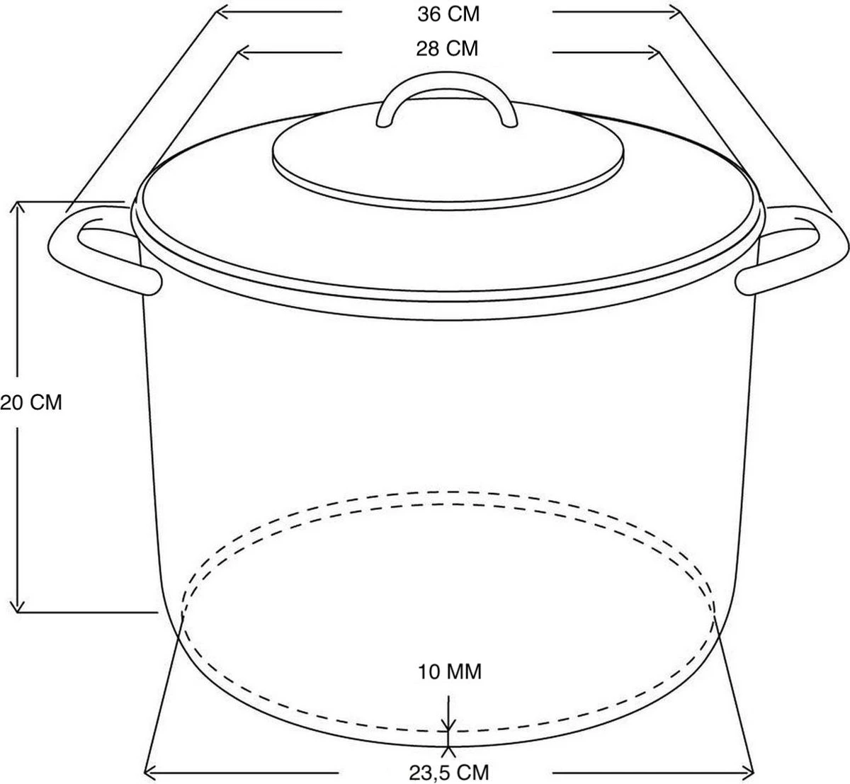 Deski Soeppan 10 Liter - 26 Cm Diameter - Met Glazen Deksel - RVS 2 Deski Soeppan 10 Liter - 26 Cm Diameter - Met Glazen Deksel - RVS - Afbeelding 2