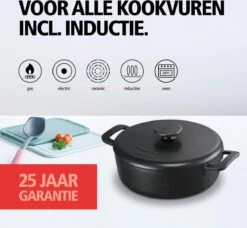 Brabantia The Dutch Braadpan - Matt Black - 28 Cm - Gietijzer -Merkloos Winkel 1200x1107