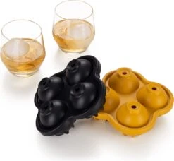 Blumtal Bollen IJsblokjesvorm - 2 X 4 IJsblokjes - Hoogwaardig Siliconen - 8 Stuks - 5 Cm - Zwart / Geel -Merkloos Winkel 1200x1109 3