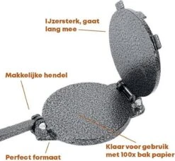 YUGN Tortilla Pers Roti Maker Hamburgerpers Inclusief 100 Stuks Bakpapier Vellen – Tortilla Maker Tortillapers Ook Als Wrap Taco En Hamburger Pers - Tortilla Press Veelzijdig En IJzersterk Gietijzer- Inclusief EBook - 19 CM Diameter - Cadeau -Merkloos Winkel 1200x1109 9