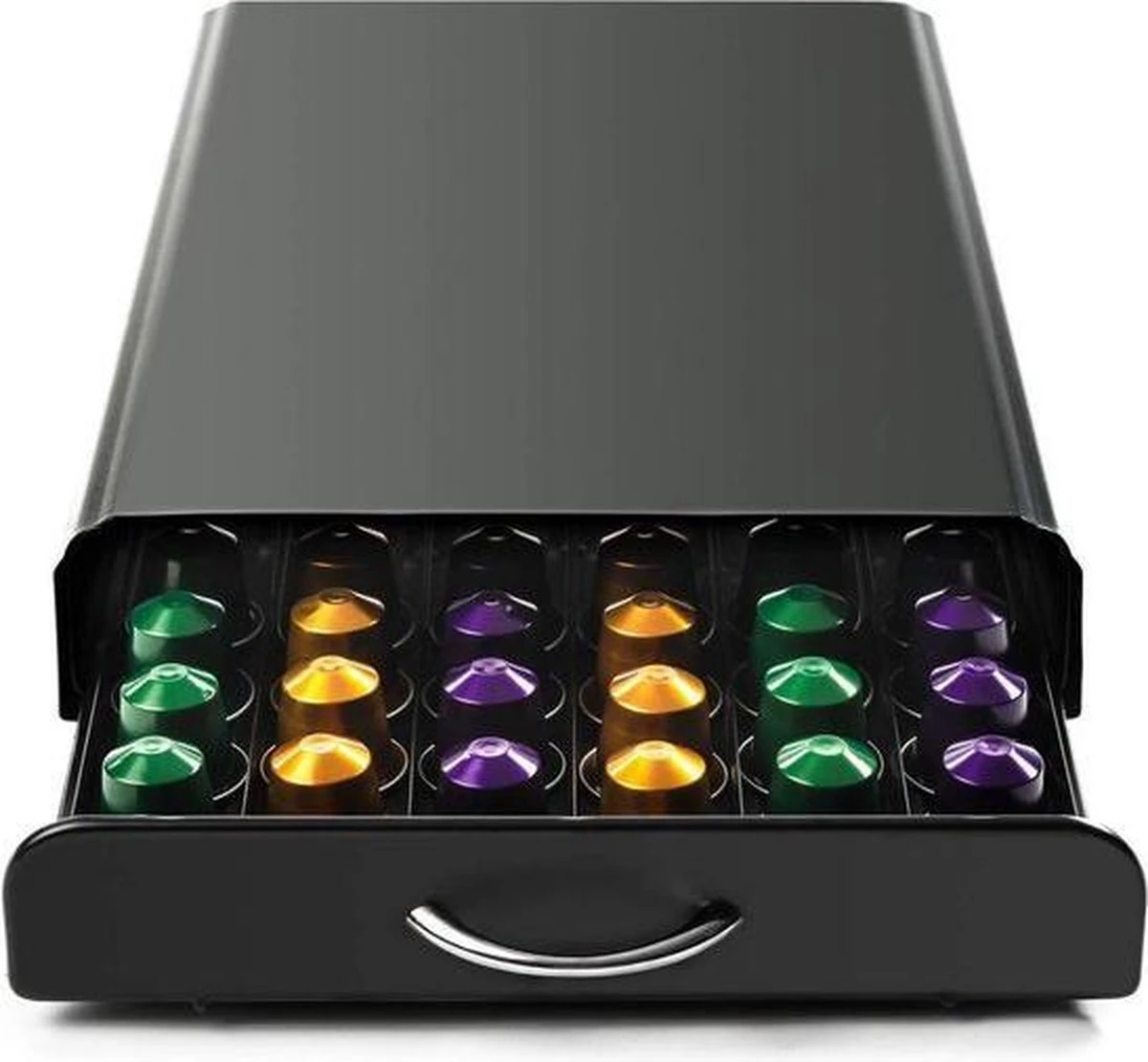 Luxe Capsule Houder Met Lade - Espresso Koffie Pad En Cups Houder - 60 Capsules 3 Luxe Capsule Houder Met Lade - Espresso Koffie Pad En Cups Houder - 60 Capsules - Afbeelding 3