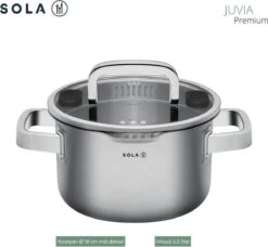 Sola Pannenset Juvia - 4 Delig - Ø 16,16,18,20 Cm - Zilver - RVS - Sandwichbodem -Merkloos Winkel 1200x1110 2