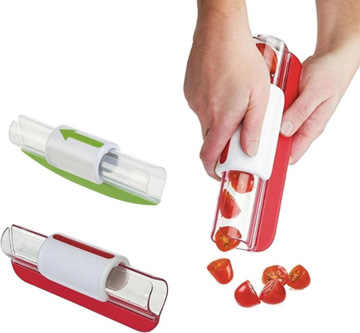 Zip Slicer - Fruitsnijder - Tomatensnijder - Druiven Snijder - Keuken Tool - Salade Snijder - Fruit Slicer 1 Zip Slicer - Fruitsnijder - Tomatensnijder - Druiven Snijder - Keuken Tool - Salade Snijder - Fruit Slicer