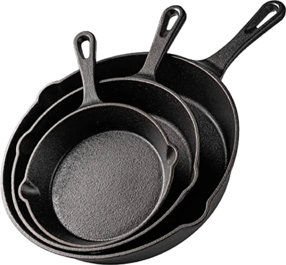 Nuovva Gietijzer - Skillet Braadpan Set - 3 Delig - Koekenpan / Cast Iron Skillet (15cm-20cm-25cm) - Geschikt Voor Alle Warmtebronnen 1 Nuovva Gietijzer - Skillet Braadpan Set - 3 Delig - Koekenpan / Cast Iron Skillet (15cm-20cm-25cm) - Geschikt Voor Alle Warmtebronnen