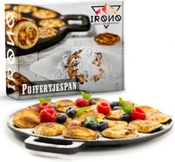 IRONO Poffertjespan Set - Incl. Doseerfles, Kwast En Vork - Poffertjespan Inductie En Electrisch - Poffertjesmaker 19 Poffertjes - Poffertjes Maken - Spuitfles - Cadeau Voor Mannen En Vrouwen -Merkloos Winkel 1200x1113 6