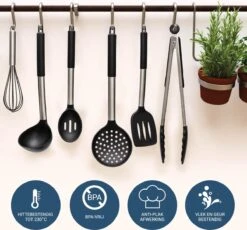 Keukengerei Set Met Houder 14 Delig - Hittebestendig / BPA Vrij / Siliconen - Keuken Gerei - Keukenset -Merkloos Winkel 1200x1119 8