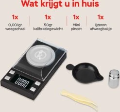 Kitchenwell Digitale Mini Precisie Keukenweegschaal - 0,001 Tot 100 Gram - 11.0 X 6.3 Cm - Pocket Scale Op Batterij - Weegschaal Keuken -Merkloos Winkel 1200x1121 8