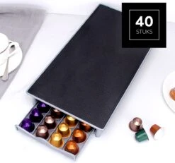 Capsulehouder Met Lade - Geschikt Voor Nespresso Koffiecups - 40 Capsules - Plateau Voor Koffiecupmachine – Zilver/grijs -Merkloos Winkel 1200x1122 15