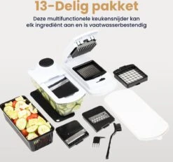 Groentesnijder 13 Delig Mandoline - Slicer Dicer Frietsnijder - Mandoline Keukensnijder Uiensnijder Met Ovenschaal - Kitchen Royal® -Merkloos Winkel 1200x1123 5