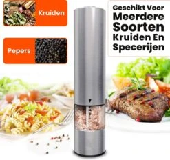Elektrische Zout- En Pepermolen - Set 2 Stuks - RVS - Met LED-verlichting - Grofheid Verstelbaar 9 Elektrische Zout- En Pepermolen - Set 2 Stuks - RVS - Met LED-verlichting - Grofheid Verstelbaar -Merkloos Winkel 1200x1125 11