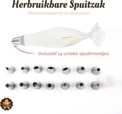Broba Taart Decoratie Set - Bakset Met Taartzaag - Glaceermes Paletmes - Spuitzak Met Spuitmondjes - Siliconen Pannenlikker En Bakkwast - Herbruikbaar - Bakset - Bakken Spullen - Bakspullen -Merkloos Winkel 1200x1126 15