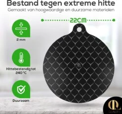 QuaLife Inductie Beschermer Set 6X - Afdekplaat Kookplaat - Panbeschermers - Inductie Mat- Onderzetters Pan - Inductie Plaatjes - 6 Stuks Matjes - Gratis Ophanghaak -Merkloos Winkel 1200x1128 16
