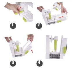 Merkloos Premiumful ® - Multifunctionele Spiraalsnijder Met Zuignap - Inclusief 5 Verschillende Snijbladen - Opvouwbaar - BPA Vrij -Merkloos Winkel 1200x1128 3