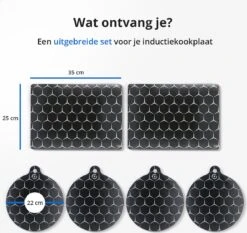 Dykemann® Inductie Beschermingsmatten / Panbeschermers - 4x Rond & 2x Rechthoek - Anti-slip & Bescherming Tot 240° - Kookplaat Beschermer - Inductie Matten - Zwart 17 Dykemann® Inductie Beschermingsmatten / Panbeschermers - 4x Rond & 2x Rechthoek - Anti-slip & Bescherming Tot 240° - Kookplaat Beschermer - Inductie Matten - Zwart -Merkloos Winkel 1200x1130 11