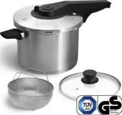 Springlane Roestvrijstalen Snelkookpan - Inductie - Pressure Cooker - 6,0 L Met Stoommand -Merkloos Winkel 1200x1130 3