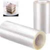 2 Stuks - Acetaatfolie - 10cm X 10m - Taartkragen - Doorzichtige Acetaatstrips - Transparante Acetaat Roll - Taartkraag Voor Chocolademousse Bakken, Taartversieren, Taart Decoratie - Transparant