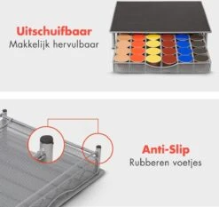 KitchenBrothers Capsulehouder - Met Lade - Dolce Gusto - 36 Cups - Zwart/Zilver -Merkloos Winkel 1200x1131 16