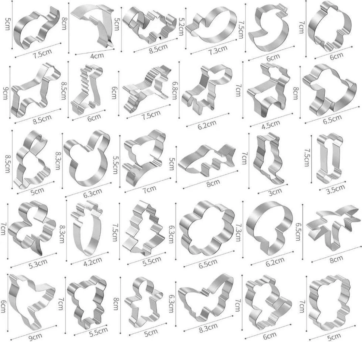Merkloos Dieren Koekjesvorm Kat Eend Beer Vormen Uitstekers Snijvorm Dolfijn Set 30 Stuks Koekjes Bakken Chocolaatjes Maken Plezier Kinderen Ouders 2 Merkloos Dieren Koekjesvorm Kat Eend Beer Vormen Uitstekers Snijvorm Dolfijn Set 30 Stuks Koekjes Bakken Chocolaatjes Maken Plezier Kinderen Ouders - Afbeelding 2