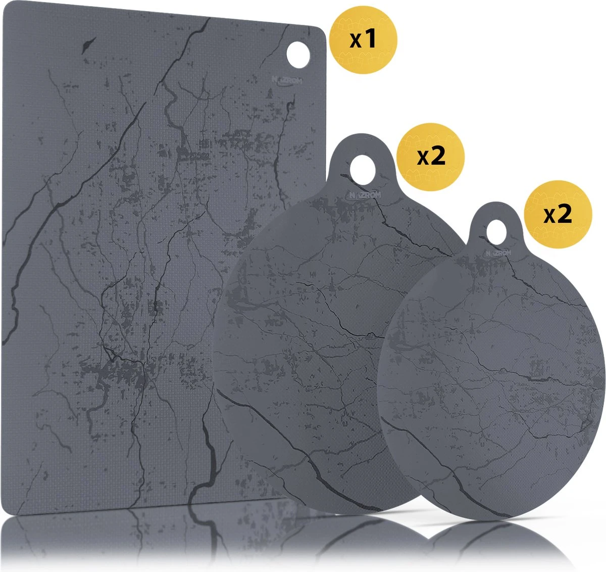 NAZROM® Inductie Beschermer – Stijlvolle Set Panbeschermers Voor Kookplaat – Inductie Mat Voor Elk Formaat Inductie Kookplaat En Kookzone - Bescherming Tot 260°C - Duurzame Afdekplaat - Elegant Grijs 1 NAZROM® Inductie Beschermer – Stijlvolle Set Panbeschermers Voor Kookplaat – Inductie Mat Voor Elk Formaat Inductie Kookplaat En Kookzone - Bescherming Tot 260°C - Duurzame Afdekplaat - Elegant Grijs