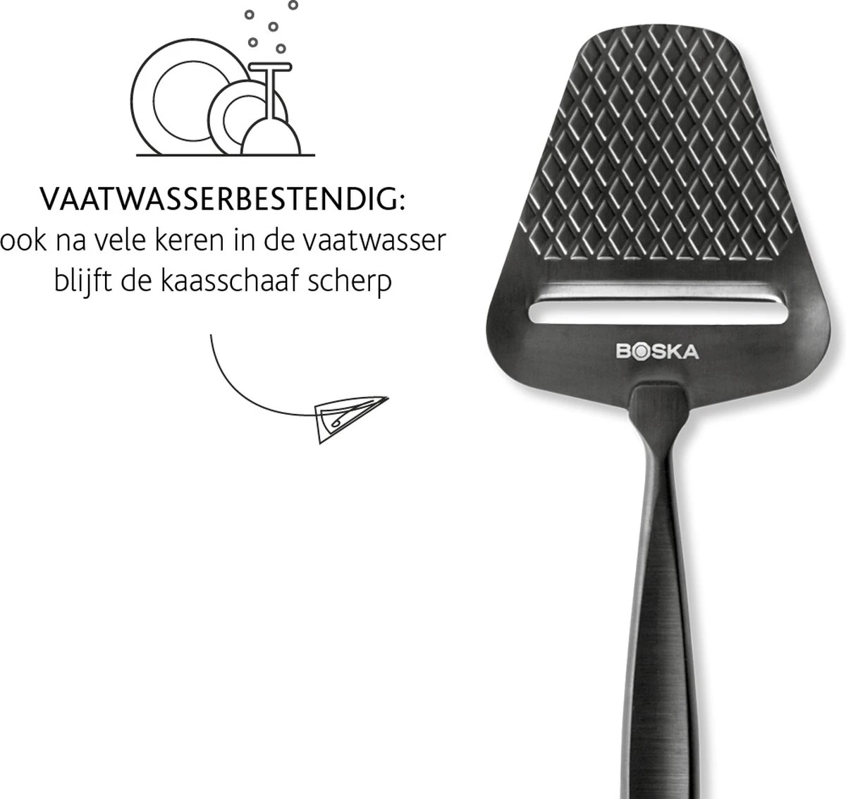 Boska Kaasschaaf Monaco+ Dark - Design Kaasschaaf - Kaasschaaf Voor Harde Kaas - Kaasschaaf Donker - RVS - Vaatwasserbestendige Kaasschaaf - Cadeautip - Keukengerei - Keuken Accessoires - 10 Jaar Garantie 7 Boska Kaasschaaf Monaco+ Dark - Design Kaasschaaf - Kaasschaaf Voor Harde Kaas - Kaasschaaf Donker - RVS - Vaatwasserbestendige Kaasschaaf - Cadeautip - Keukengerei - Keuken Accessoires - 10 Jaar Garantie - Afbeelding 7