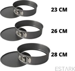 ESTARK® 3-Delige Ronde RVS Oven Bakvorm - Springvorm Set - Bak Vorm Voor Oven - Bakblik Taartvorm - Voor Het Bakken Van Cake Taarten Quiche - Cakevorm - Quichevorm - Taartblik Ring Metalen Ovenvorm - Rond - Ovenbakvorm 23/26/28cm - Set Van 3 28 ESTARK® 3-Delige Ronde RVS Oven Bakvorm - Springvorm Set - Bak Vorm Voor Oven - Bakblik Taartvorm - Voor Het Bakken Van Cake Taarten Quiche - Cakevorm - Quichevorm - Taartblik Ring Metalen Ovenvorm - Rond - Ovenbakvorm 23/26/28cm - Set Van 3 -Merkloos Winkel 1200x1134 13