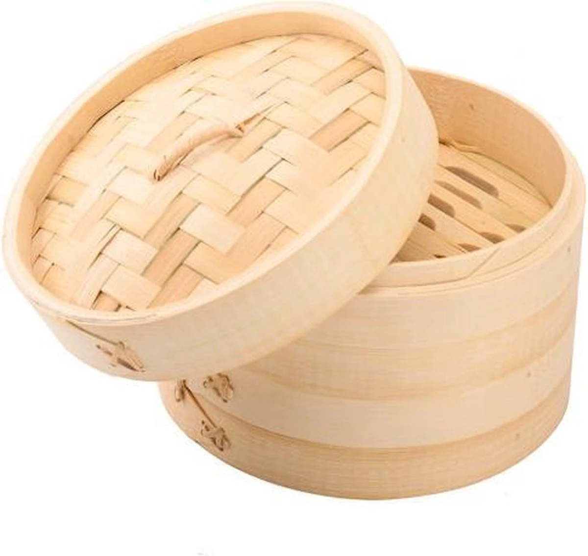 Merkloos Decopatent® 3 Delig Stoommandje Met Deksel - Ø18 Cm - Bamboe - Rijst Stoommanden - Stomer - Steamer Cooker - Dim Sum Stoomschaal 1 Merkloos Decopatent® 3 Delig Stoommandje Met Deksel - Ø18 Cm - Bamboe - Rijst Stoommanden - Stomer - Steamer Cooker - Dim Sum Stoomschaal