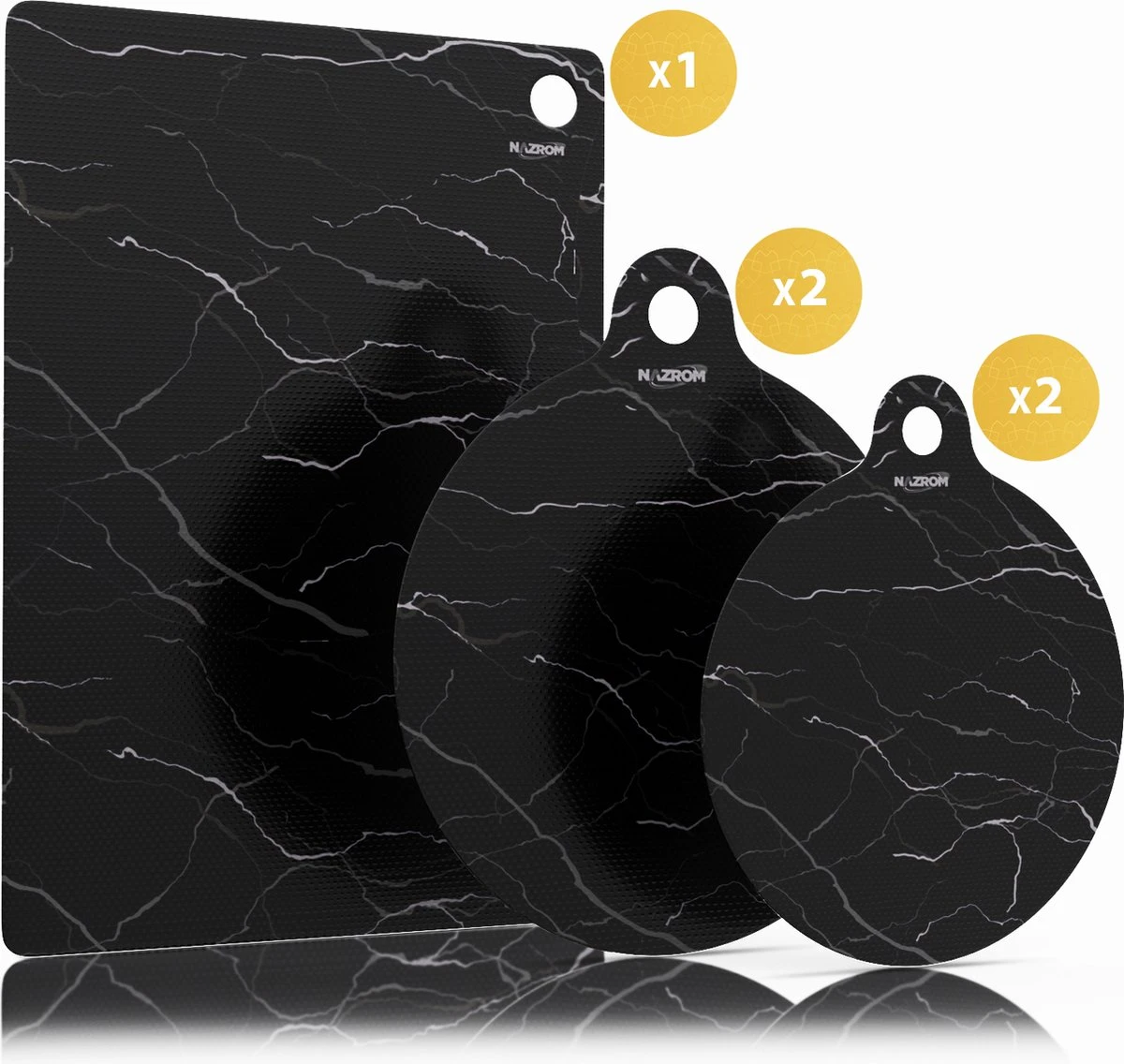 NAZROM® Inductie Beschermer – Stijlvolle Set Panbeschermers Voor Kookplaat – Inductie Mat Voor Elk Formaat Inductie Kookplaat En Kookzone - Bescherming Tot 260°C - Duurzame Afdekplaat - Marmer 1 NAZROM® Inductie Beschermer – Stijlvolle Set Panbeschermers Voor Kookplaat – Inductie Mat Voor Elk Formaat Inductie Kookplaat En Kookzone - Bescherming Tot 260°C - Duurzame Afdekplaat - Marmer