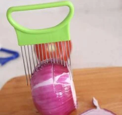 Uienkam - Uiensnijder - Groentesnijder - Hulpmiddel - Tomatensnijder - Ajuinkam - Blauw - Ixen -Merkloos Winkel 1200x1136 4