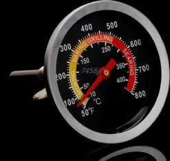 Merkloos Barbecue Thermometer - Temperatuurmeter - Tot 400 Graden - Inbouw - Voor BBQ, Smoker, Kamado, Rookoven, Pizzaoven - RVS - Geschikt Voor O.a. Weber & Houtskoolbarbecues -Merkloos Winkel 1200x1137 13