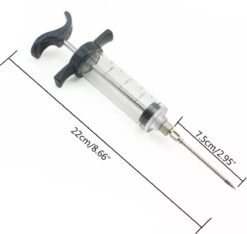 Marinade Injectiespuit - ZWART - Marinade Injector - Garneerspuit Injectiespuit Voor Vlees En BBQ - Met RVS Naald - 30ML -Merkloos Winkel 1200x1138 15