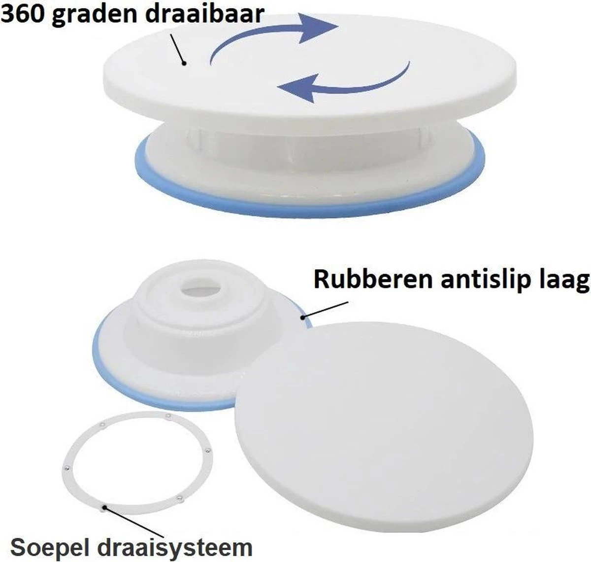 Taart En Cake Decoratie Set – Taart Bakken Accessoires Set – Taartversiering - Draaiplateau - RVS Spuitmondjes - 112 Delige 4 Taart En Cake Decoratie Set – Taart Bakken Accessoires Set – Taartversiering - Draaiplateau - RVS Spuitmondjes - 112 Delige - Afbeelding 4