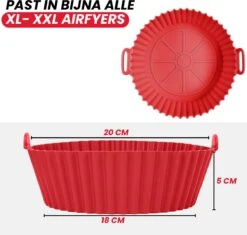 VAIVE Siliconen Bakje Geschikt Voor Airfryer ⌀ 20 - Bakpapier Alternatief - Accesoires - Bakvorm - Bakjes - XXL -Merkloos Winkel 1200x1140 9