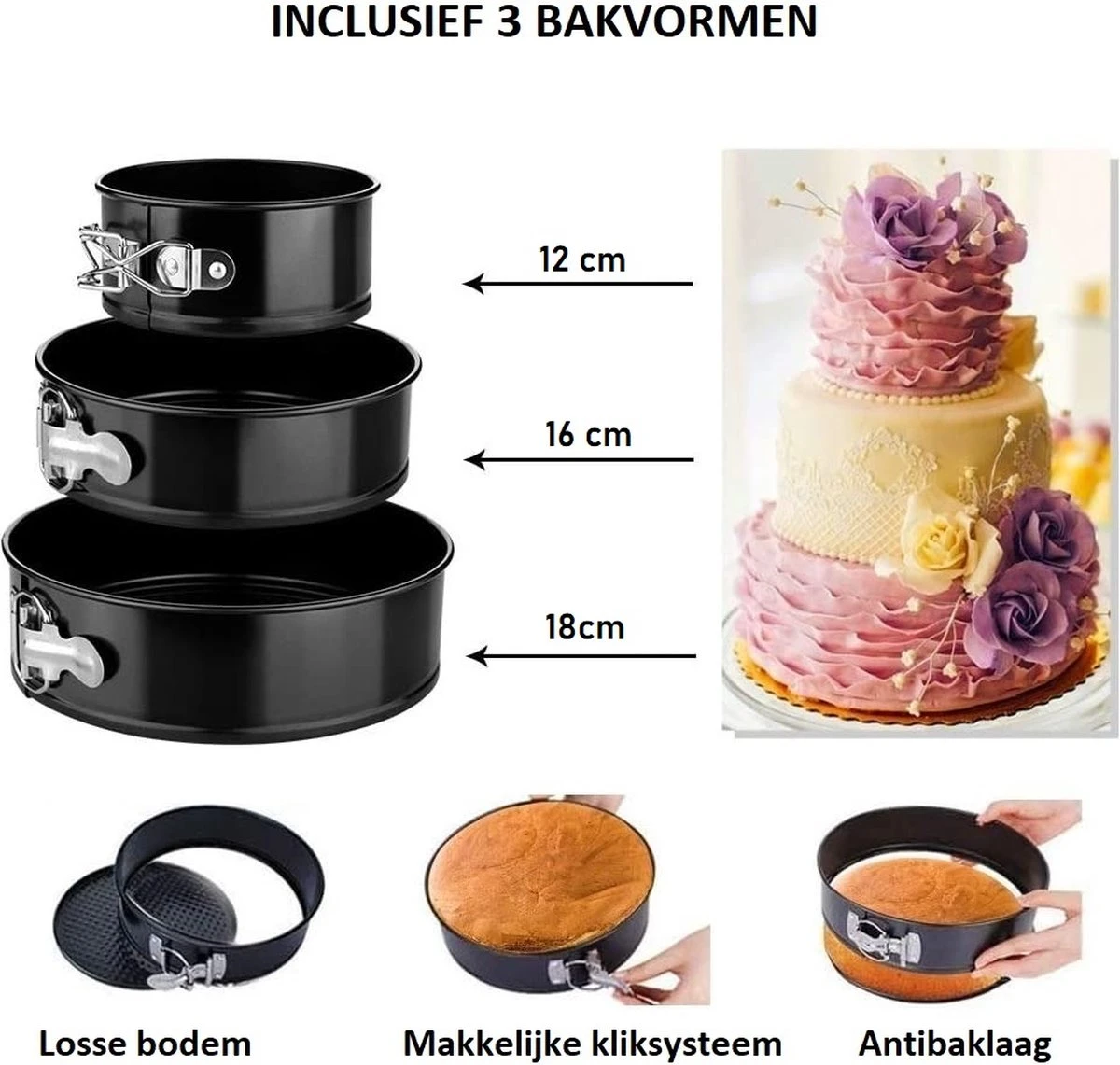 Taart En Cake Decoratie Set - 411 Delige - Taart Bakken Accessoires Set – Taartversiering - Draaiplateau - RVS Spuitmondjes 9 Taart En Cake Decoratie Set - 411 Delige - Taart Bakken Accessoires Set – Taartversiering - Draaiplateau - RVS Spuitmondjes - Afbeelding 9
