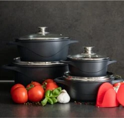 Smile 10 Delige Pannenset - Antiaanbaklaag - Vaatwasser Bestendig - Zwart 20 Smile 10 Delige Pannenset - Antiaanbaklaag - Vaatwasser Bestendig - Zwart -Merkloos Winkel 1200x1142 2