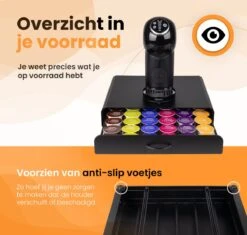 Capsulehouder Met Lade Dolce Gusto - Cups Houder Voor 36 Koffie Capsules - Capsulehouders - Incl. 4 Onderzetters - RVS - Zwart -Merkloos Winkel 1200x1142 27