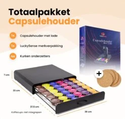Capsulehouder Met Lade Dolce Gusto - Cups Houder Voor 36 Koffie Capsules - Capsulehouders - Incl. 4 Onderzetters - RVS - Zwart -Merkloos Winkel 1200x1142 29