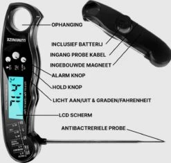 Vleesthermometer - BBQ Thermometer - Oventhermometer - Big Green Egg - Inclusief Sonde En Batterijen -Merkloos Winkel 1200x1144 8