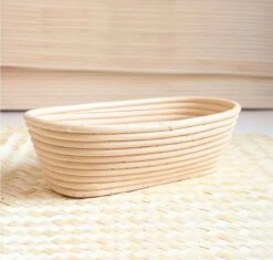 Merkloos Jooh | Rijsmandje - Brood Bakken - Voor Thuisbakkers - Rijsmand Banneton – Ovaal – Met Deegkleed