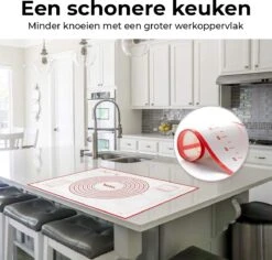 Bondoo Deegmat Groot 80x60cm - Silicone - Rood - Inclusief Deegschraper 22 Bondoo Deegmat Groot 80x60cm - Silicone - Rood - Inclusief Deegschraper -Merkloos Winkel 1200x1145 13